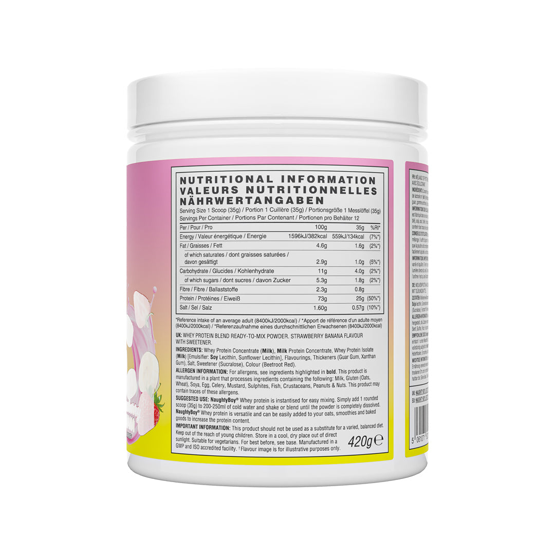 Naughty Boy® Whey Protein Limited Edition Strawberry Banana